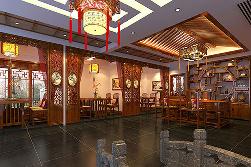勐海优雅恬淡中式茶叶店装修设计效果图